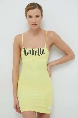 Zdjęcie produktu LaBellaMafia sukienka kolor żółty mini dopasowana