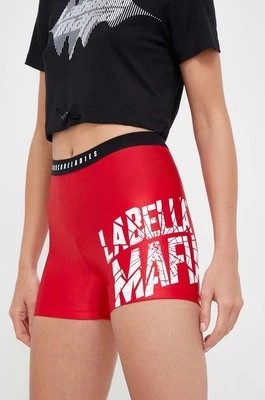 Zdjęcie produktu LaBellaMafia szorty treningowe Hardcore Ladies kolor czerwony z nadrukiem high waist