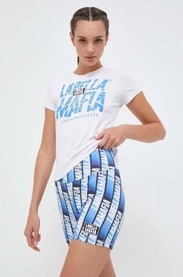 Zdjęcie produktu LaBellaMafia szorty treningowe Hardcore Ladies kolor niebieski wzorzyste high waist