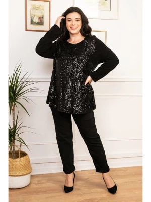 Zdjęcie produktu Lacony Paris Sweter "Camille" w kolorze czarnym rozmiar: 38/40