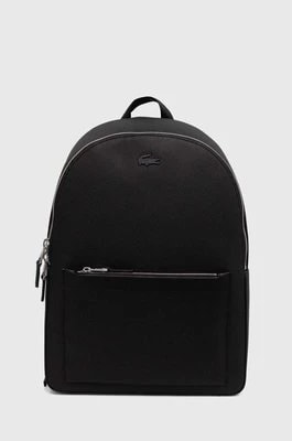 Zdjęcie produktu Lacoste plecak skórzany kolor czarny duży gładki