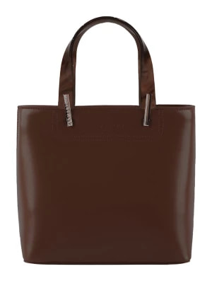 Zdjęcie produktu LAMARTHE Skórzana torebka "Portofino" w kolorze ciemnobrązowym - 23 x 24,5 x 12 cm rozmiar: onesize