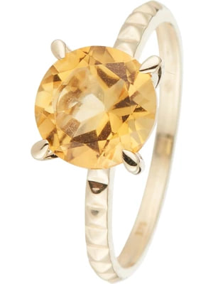Zdjęcie produktu L'ARTISAN JOAILLIER Złoty pierścionek "Clou" z cytrynem rozmiar: 52