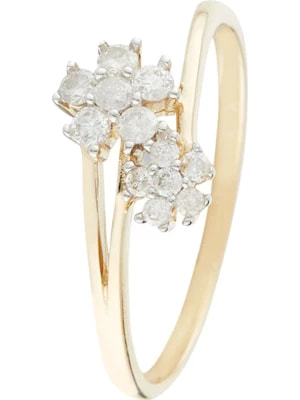 Zdjęcie produktu DIAMOND & CO Złoty pierścionek "Semporna" z diamentami rozmiar: 60