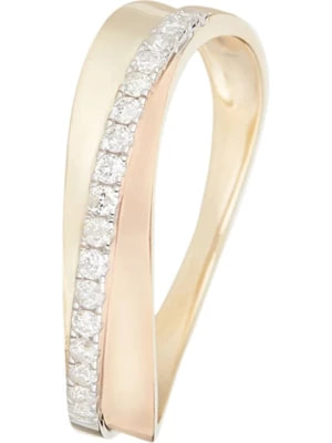 Zdjęcie produktu DIAMOND & CO Złoty pierścionek "Sydney" z diamentami rozmiar: 54