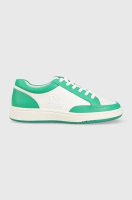 Zdjęcie produktu Lauren Ralph Lauren sneakersy skórzane Hailey II kolor zielony 802904469003