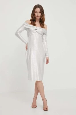 Zdjęcie produktu Lauren Ralph Lauren sukienka kolor beżowy mini dopasowana 253932602