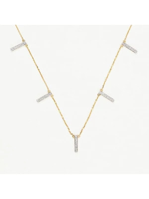 Zdjęcie produktu LE DIAMANTAIRE Złoty naszyjnik "Barrettes pendantes" z diamentem - dł. 42 cm rozmiar: onesize