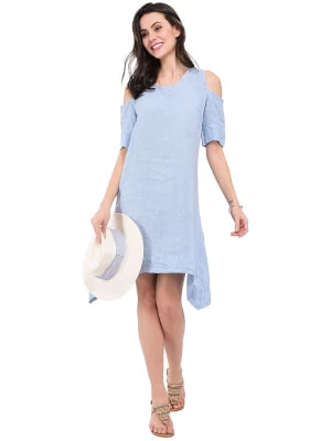 Zdjęcie produktu Le Jardin du Lin Lniana sukienka w kolorze błękitnym rozmiar: 40