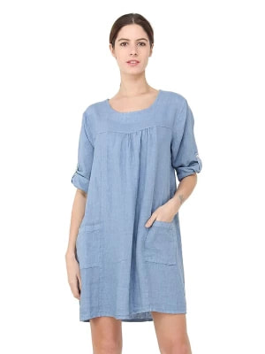 Zdjęcie produktu Le Jardin du Lin Lniana sukienka w kolorze niebieskim rozmiar: 36