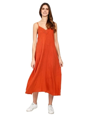 Zdjęcie produktu Le Jardin du Lin Lniana sukienka w kolorze pomarańczowym rozmiar: 40