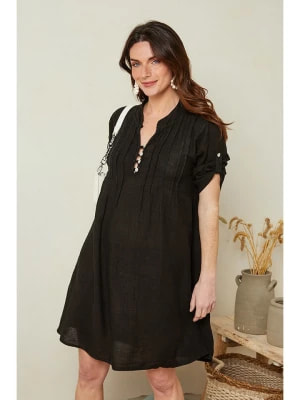 Zdjęcie produktu Le Monde du Lin Lniana sukienka w kolorze czarnym rozmiar: 38/40