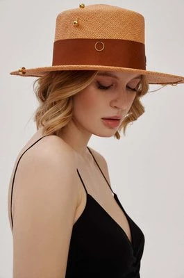 Zdjęcie produktu LE SH KA headwear kapelusz Brown Gold Canotier kolor brązowy