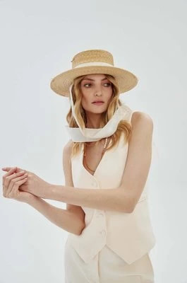 Zdjęcie produktu LE SH KA headwear kapelusz White Canotier kolor beżowy