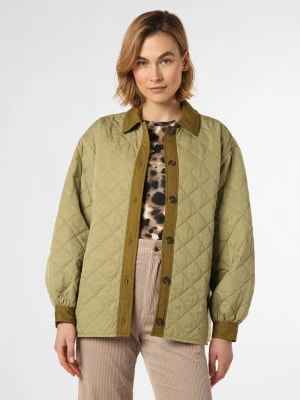Zdjęcie produktu Lebek Damska kurtka pikowana Kobiety Sztuczne włókno zielony jednolity,