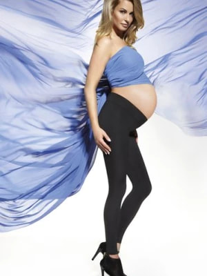 Zdjęcie produktu Legginsy ciążowe czarne 200 den BAS BLEU