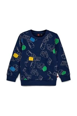 Zdjęcie produktu Lego bluza bawełniana dziecięca kolor granatowy wzorzysta
