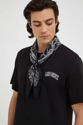 Zdjęcie produktu Les Deux t-shirt bawełniany kolor czarny z nadrukiem