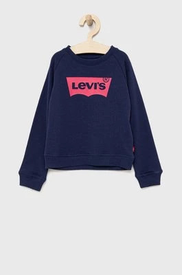 Zdjęcie produktu Levi's bluza dziecięca kolor granatowy z nadrukiem