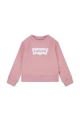 Zdjęcie produktu Levi's bluza dziecięca kolor różowy z nadrukiem