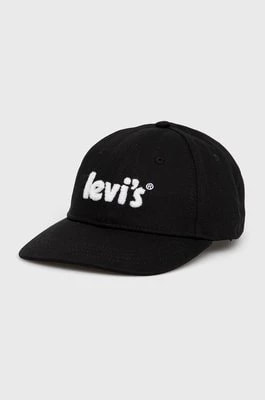 Zdjęcie produktu Levi's Czapka bawełniana kolor czarny z aplikacją