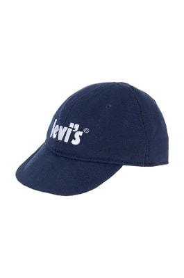 Zdjęcie produktu Levi's czapka dziecięca kolor niebieski z aplikacją