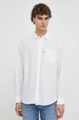 Zdjęcie produktu Levi's koszula bawełniana męska kolor biały regular z kołnierzykiem klasycznym