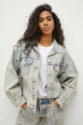 Zdjęcie produktu Levi's kurtka jeansowa damska kolor szary przejściowa oversize