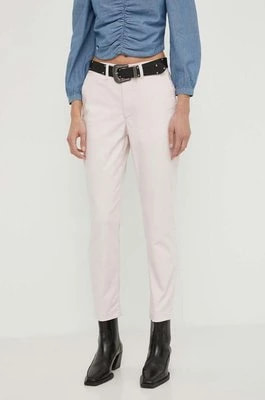 Zdjęcie produktu Levi's spodnie damskie kolor różowy dopasowane high waist