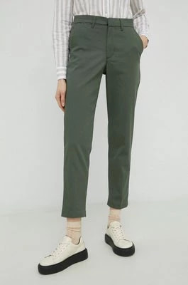 Zdjęcie produktu Levi's spodnie damskie kolor zielony dopasowane medium waist