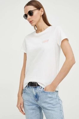 Zdjęcie produktu Levi's t-shirt bawełniany damski kolor biały