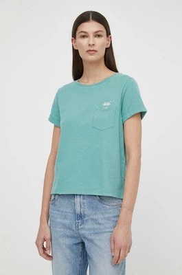 Zdjęcie produktu Levi's t-shirt bawełniany damski kolor zielony