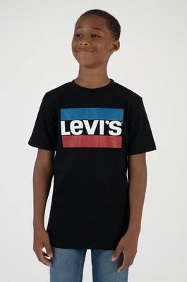 Zdjęcie produktu Levi's T-shirt dziecięcy kolor czarny z nadrukiem