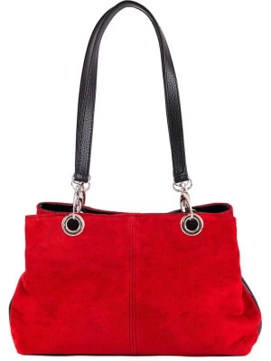 Zdjęcie produktu Lia Biassoni Skórzana torebka "Alvo" w kolorze czerwono-czarnym - 32 x 20 x 14 cm rozmiar: onesize