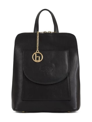 Zdjęcie produktu Lia Biassoni Skórzany plecak w kolorze czarnym - 18 x 14 x 8 cm rozmiar: onesize