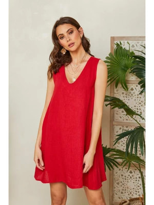 Zdjęcie produktu Lin Passion Lniana sukienka w kolorze czerwonym rozmiar: 38/40