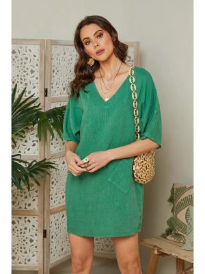 Zdjęcie produktu Lin Passion Lniana sukienka w kolorze zielonym rozmiar: 36/38