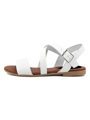 Zdjęcie produktu Lionellaeffe Skórzane sandały w kolorze bialym rozmiar: 38