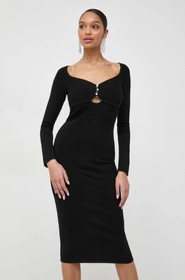Zdjęcie produktu Liu Jo sukienka kolor czarny midi dopasowana