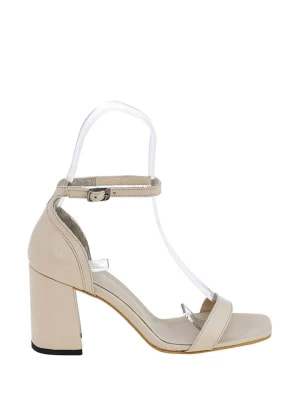 Zdjęcie produktu Lizza Shoes Skórzane sandały w kolorze kremowym rozmiar: 40