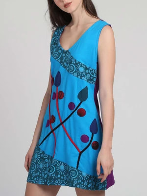 Zdjęcie produktu LOS OJO Sukienka w kolorze turkusowym ze wzorem rozmiar: XXL