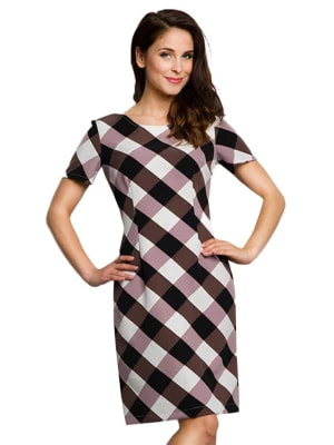 Zdjęcie produktu Lou Lou Sukienka w kolorze brązowo-białym ze wzorem rozmiar: XL