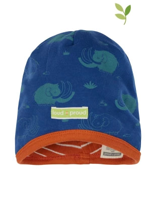 Zdjęcie produktu loud + proud Dwustronna czapka w kolorze niebieskim rozmiar: 74/80