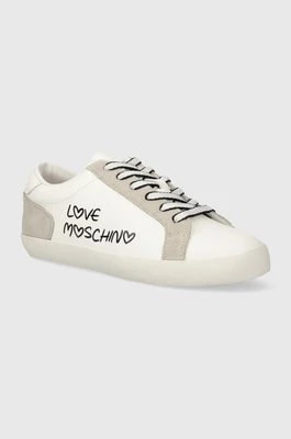 Zdjęcie produktu Love Moschino sneakersy skórzane kolor biały JA15512G0IIAC10A