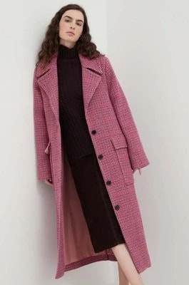 Zdjęcie produktu Lovechild płaszcz z domieszką wełny kolor różowy przejściowy