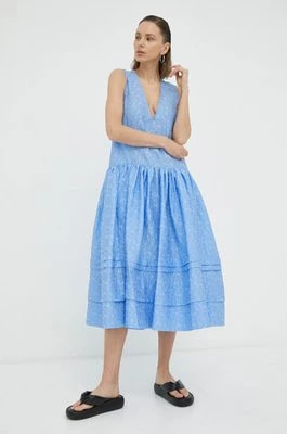 Zdjęcie produktu Lovechild sukienka kolor niebieski midi rozkloszowana