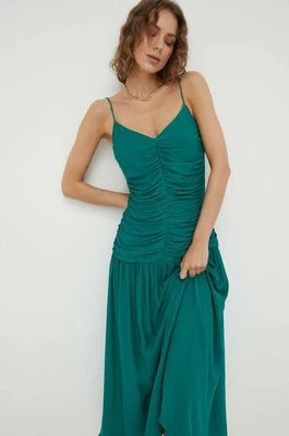 Zdjęcie produktu Lovechild sukienka kolor zielony midi rozkloszowana