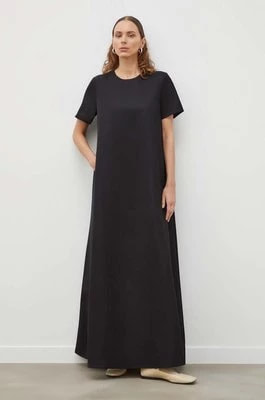 Zdjęcie produktu Lovechild sukienka z domieszką wełny kolor czarny maxi rozkloszowana 8064169