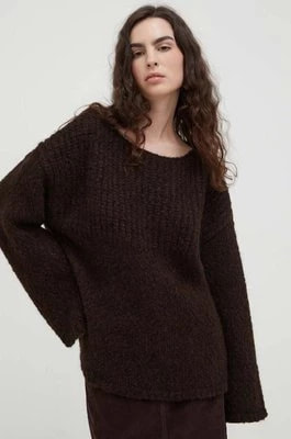 Zdjęcie produktu Lovechild sweter wełniany damski kolor brązowy ciepły
