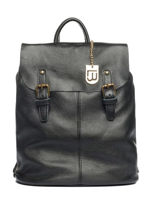 Zdjęcie produktu Lucca Baldi Skórzany plecak w kolorze czarnym - 31 x 37 x 15 cm rozmiar: onesize